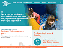 Tablet Screenshot of councilfordisabledchildren.org.uk